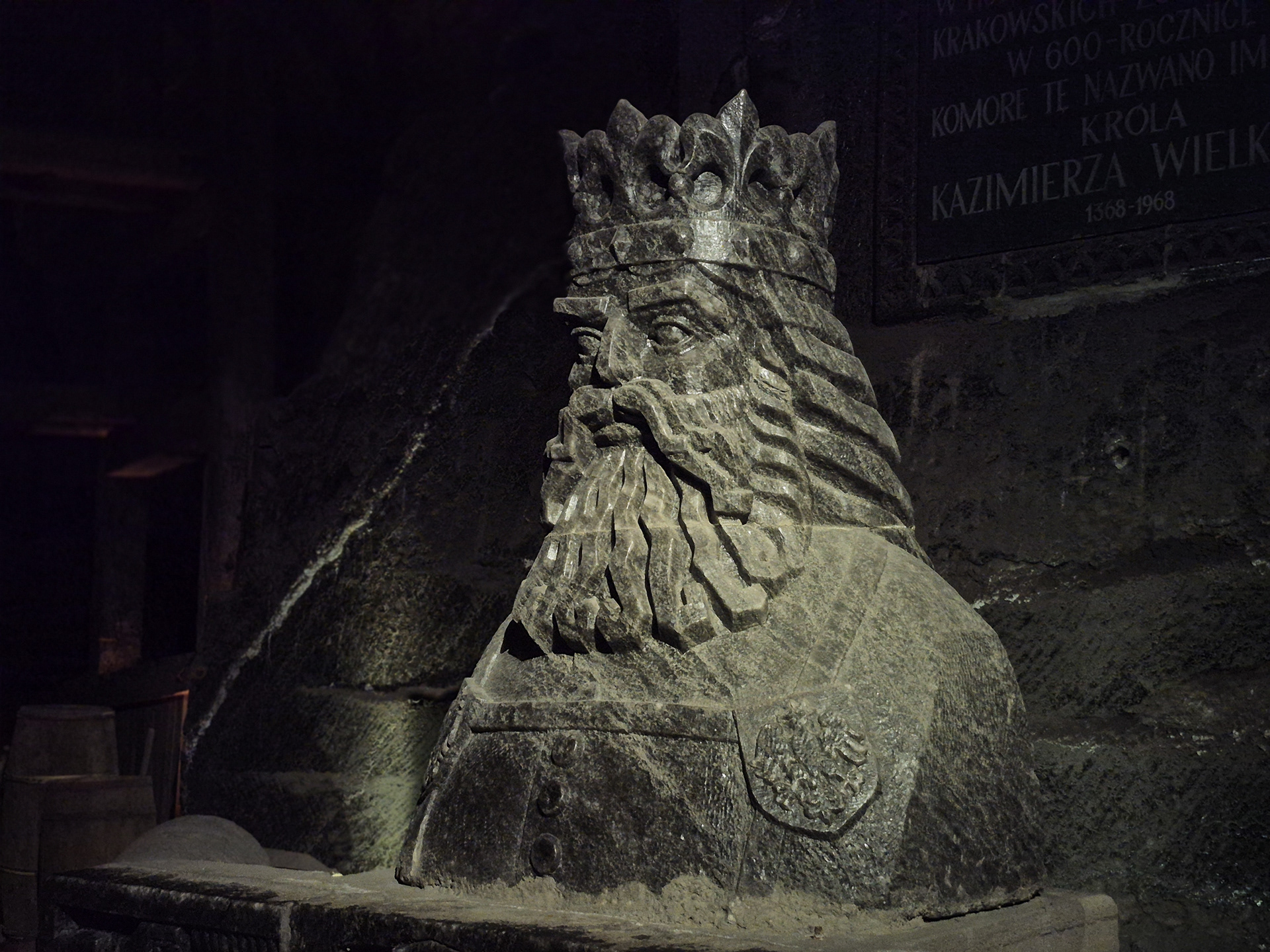 Salt statue of king Kazimierz the Great