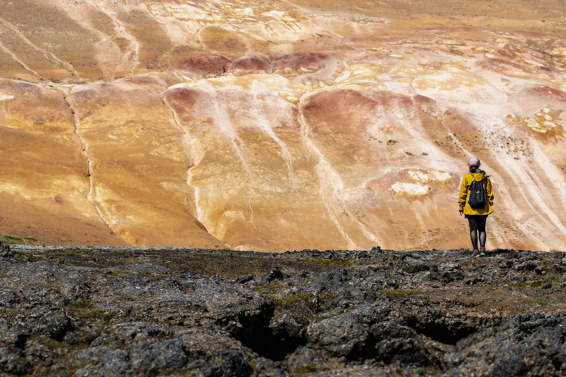 Hiking through the Leirhnjúkur crater, July 2025
