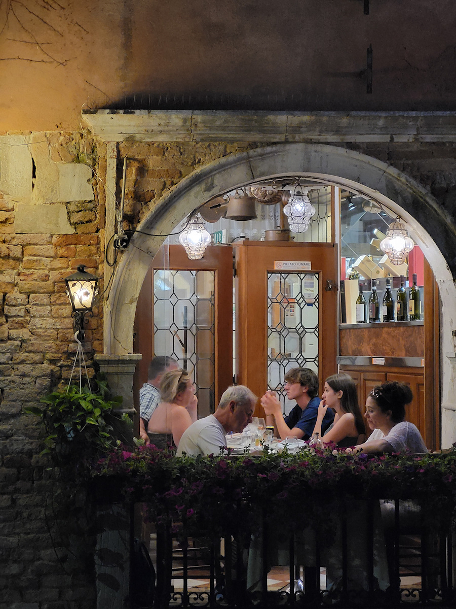 Dinner in Venice.