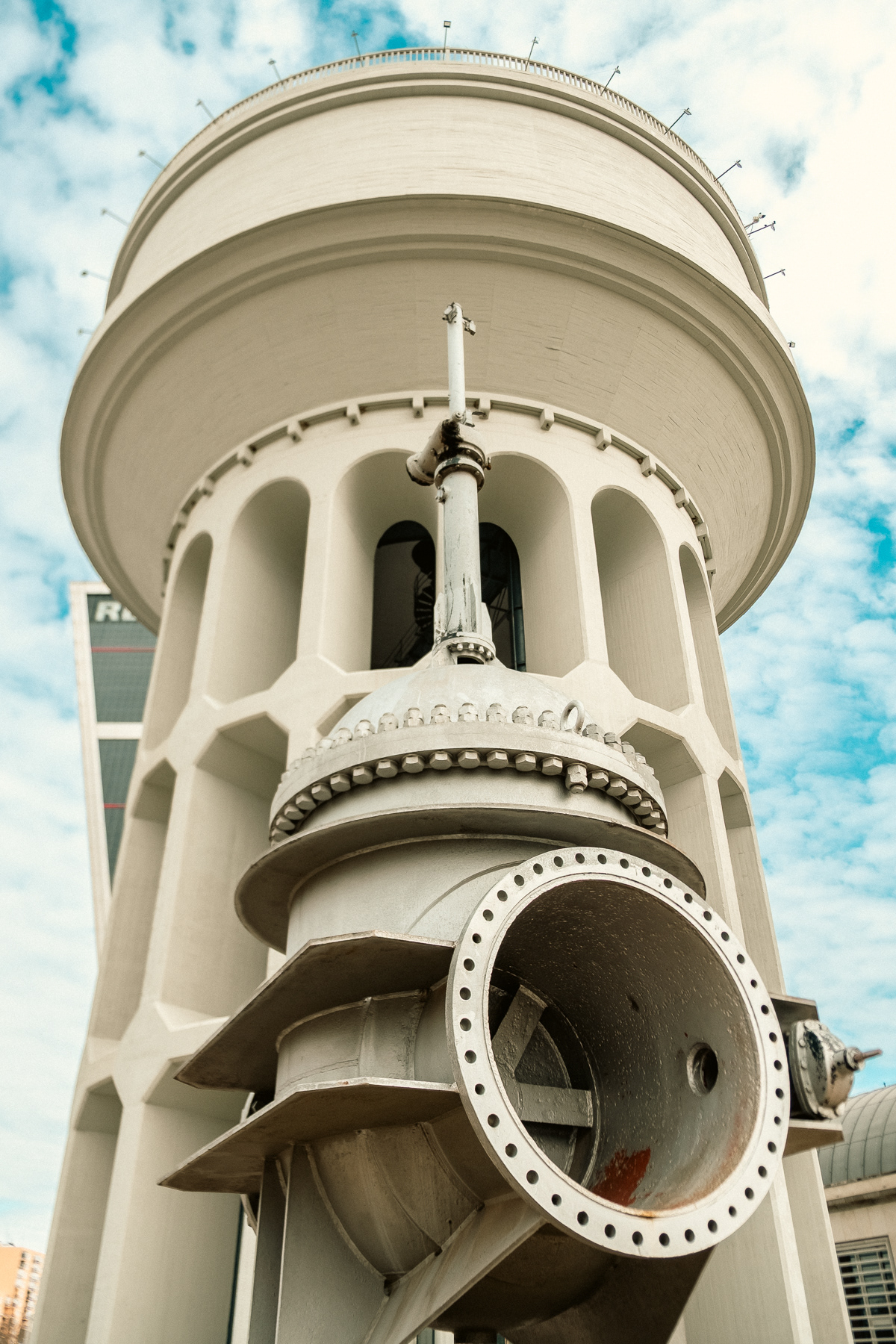 A historic valve of the water works of Madrid.