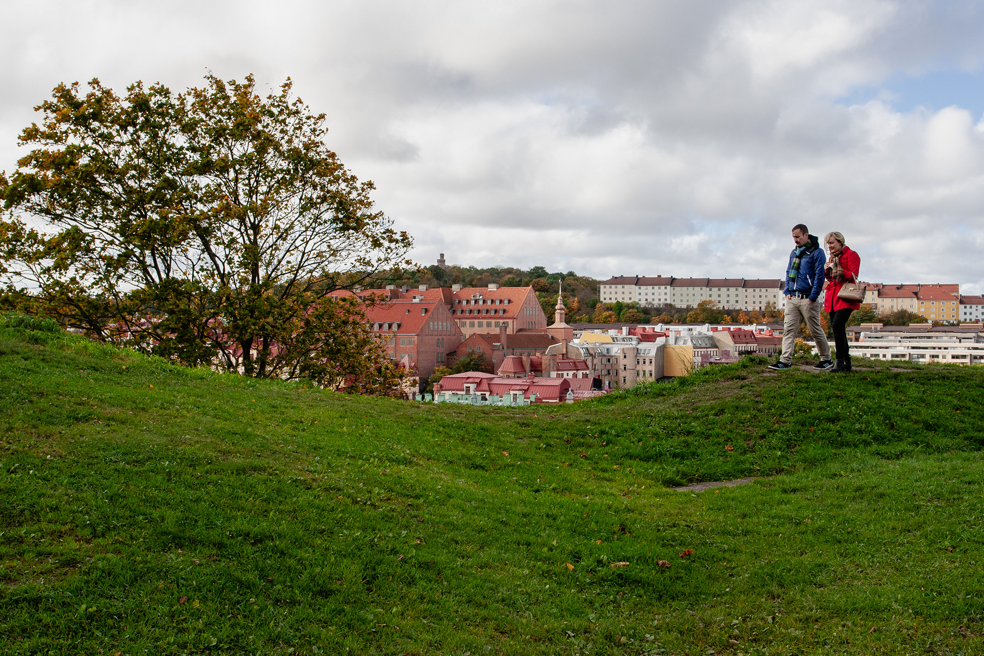 The hill of the historic fortress of Skansen Kronan, Haga, Gothenburg, October 2012.