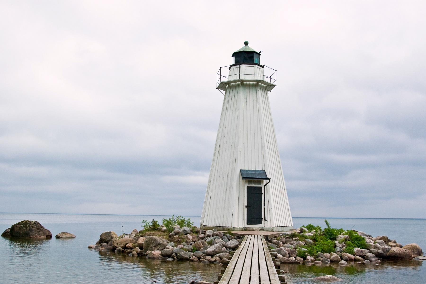 Light tower of Karlsborg fortress (fästning), at lake Vättern, Västergötland, Sweden (Sverige), May 2007.