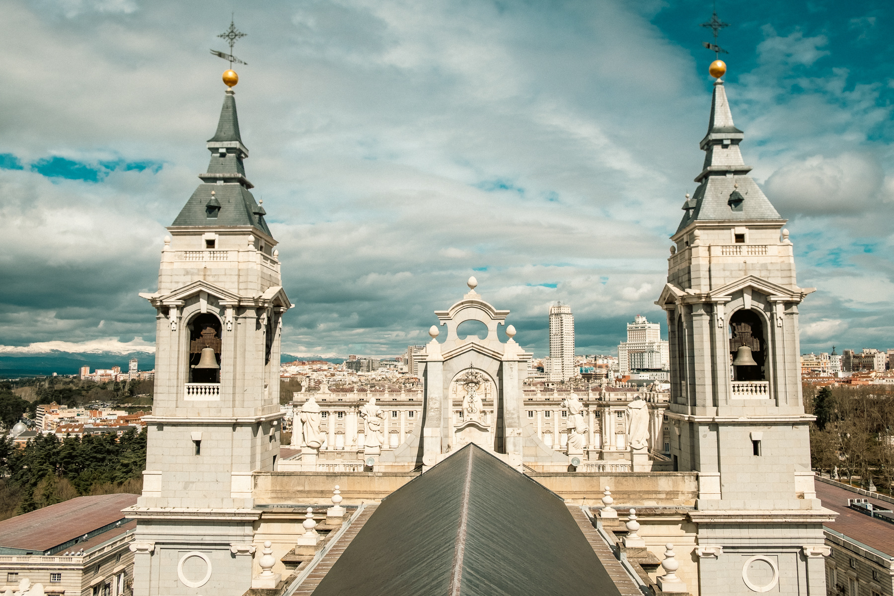 View to the north from the roof of the cathedral.
