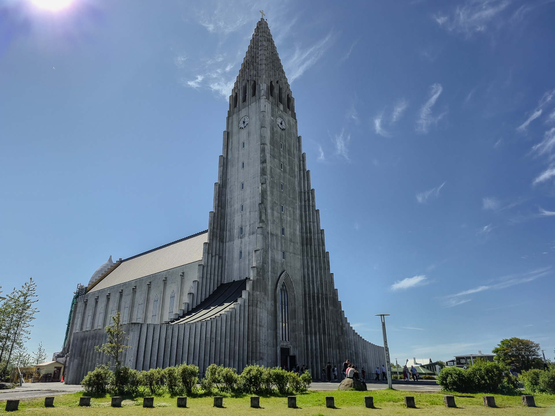 Reykjavik, Iceland. The Hallgrimskirkja (cathedral) of 1986 with a 73-metre high tower.