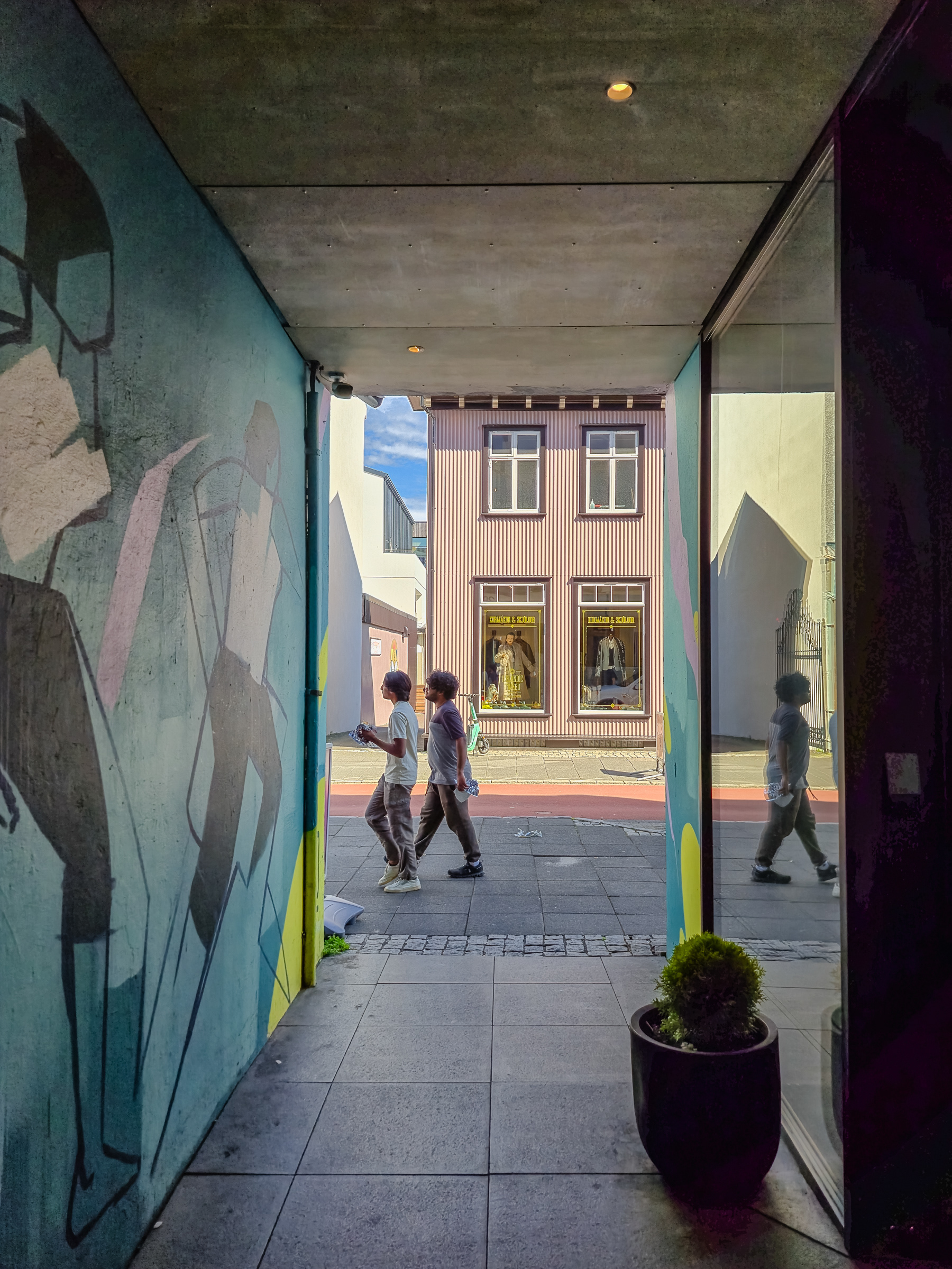 See through into main street.