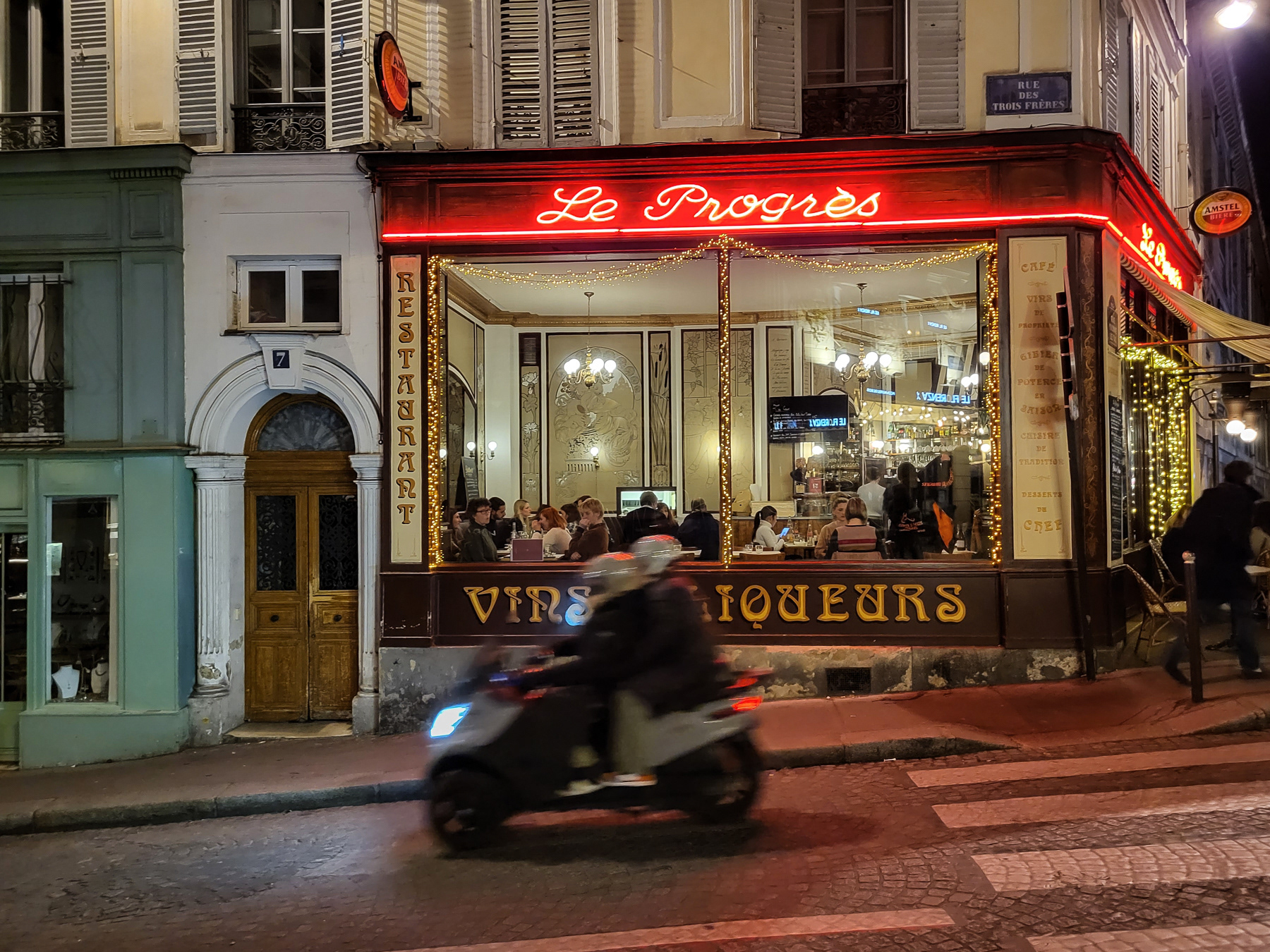 Restaurant Le Progrès, March 2023. Recommended.