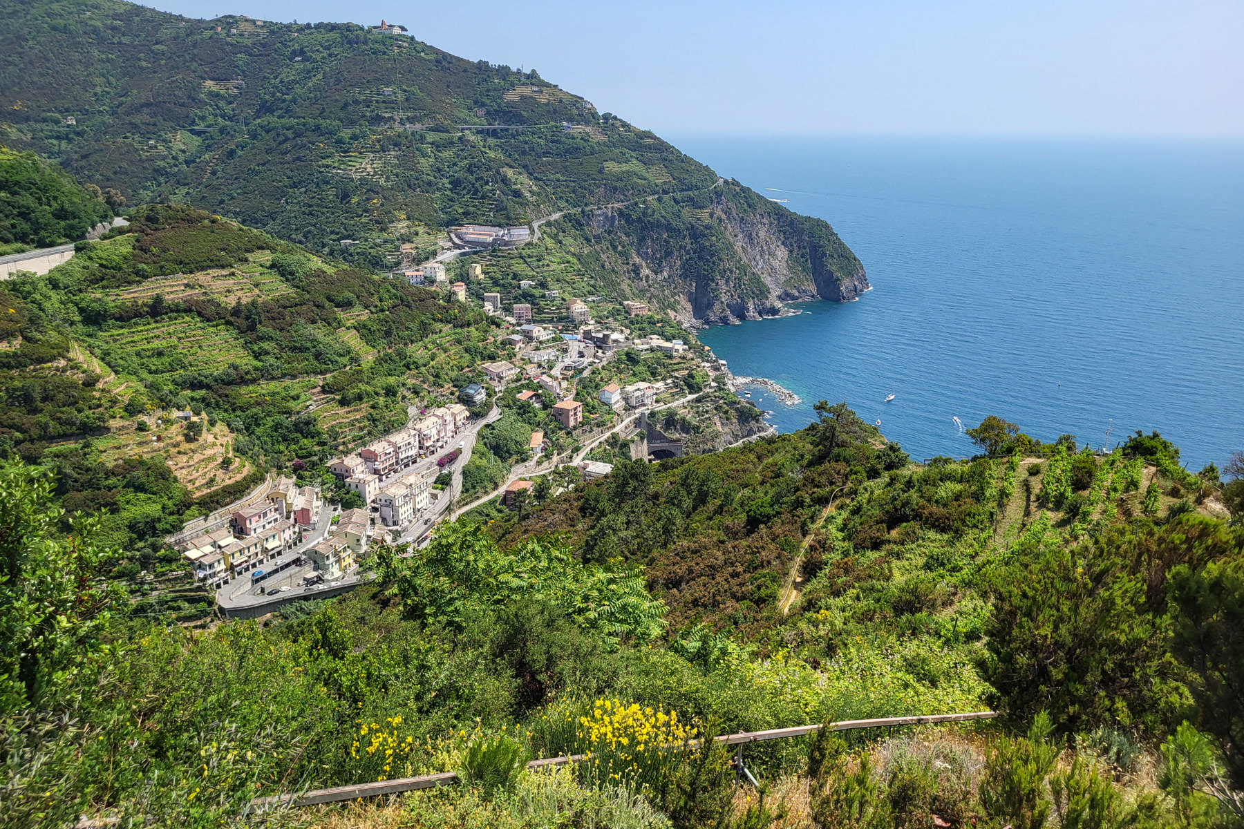 View at Riomaggiore higher up on the path.