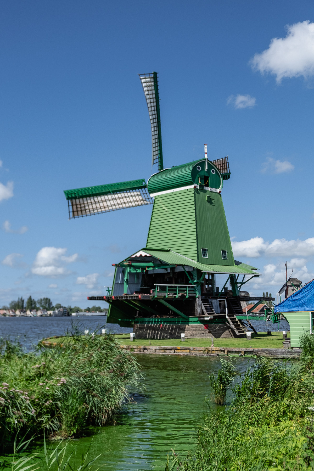 A historic mill in Zaanse Schans, August 2023.