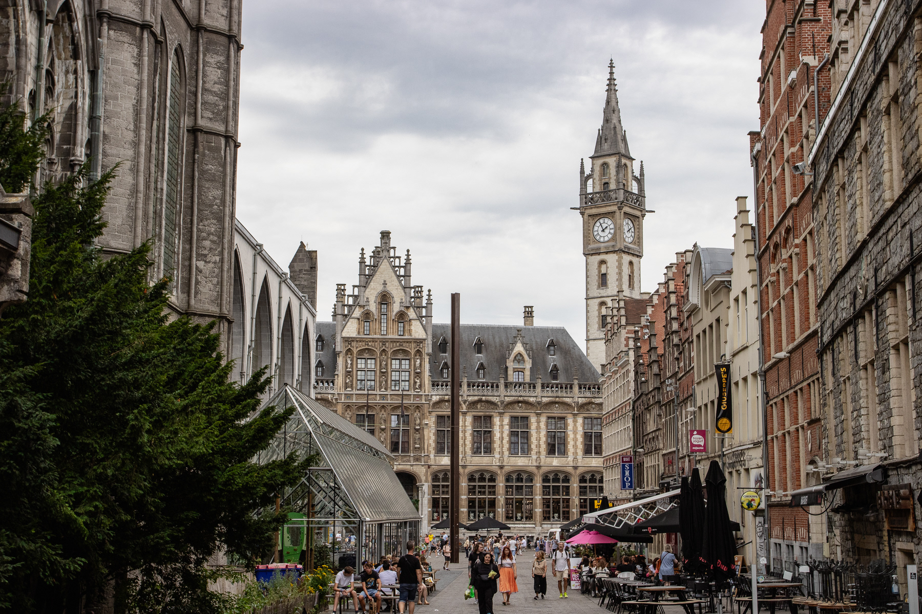 For some reason this street is called Klein Turkije (Little Türkiye), with the Saint Nicholas' Church on the left
