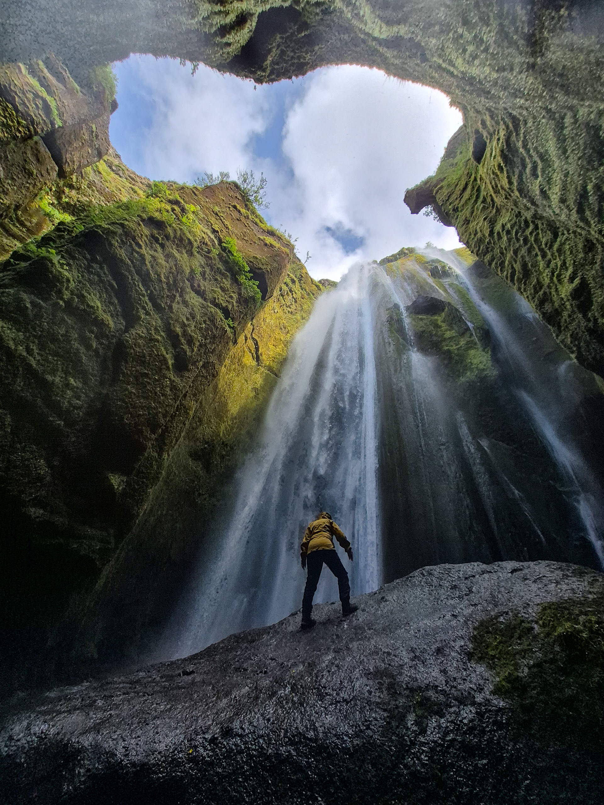 Gljúfrabúi cave waterfall, July 2025.