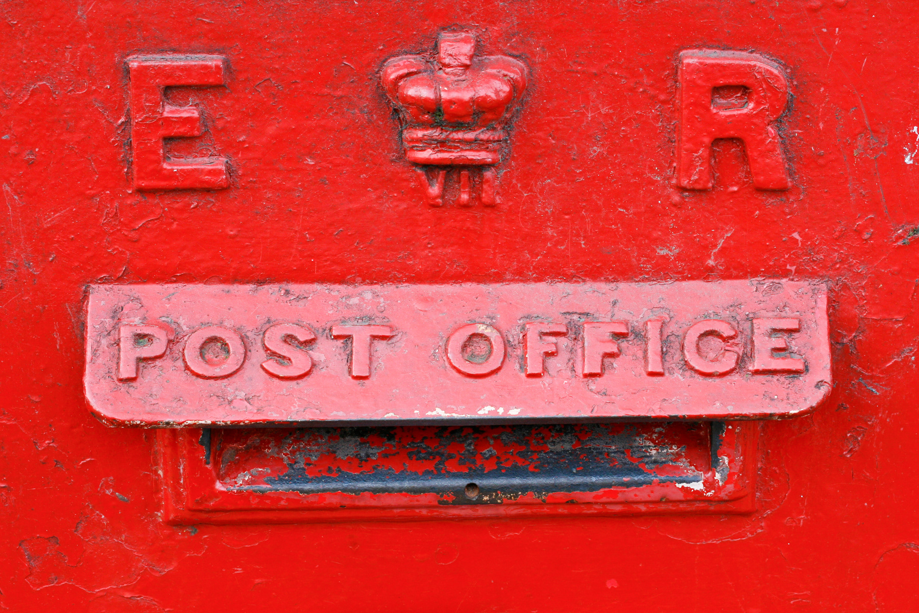 Typical red mail box of the Elizabeth Reignes area