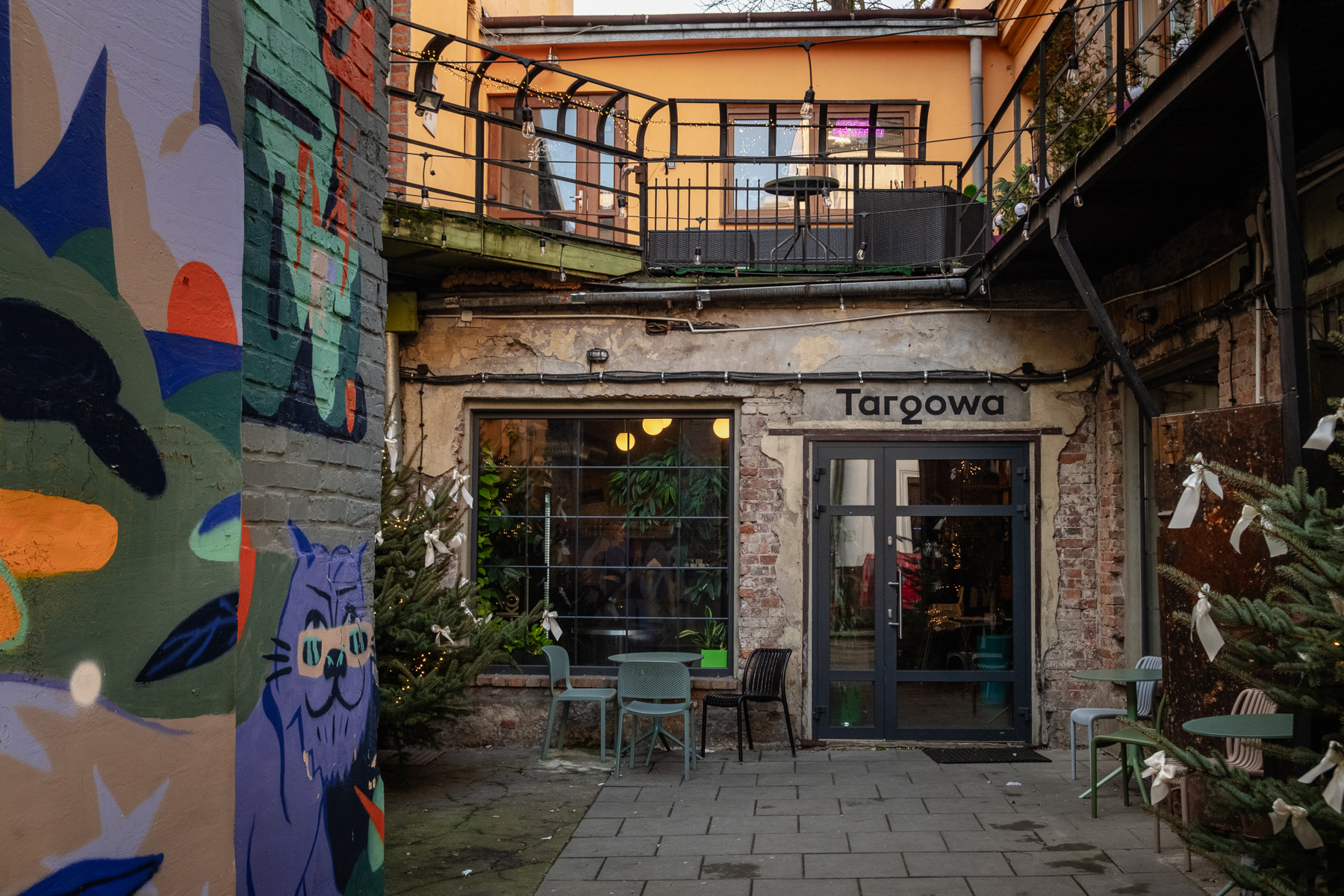 Targowa café and bar, Podgórze, December 2025.