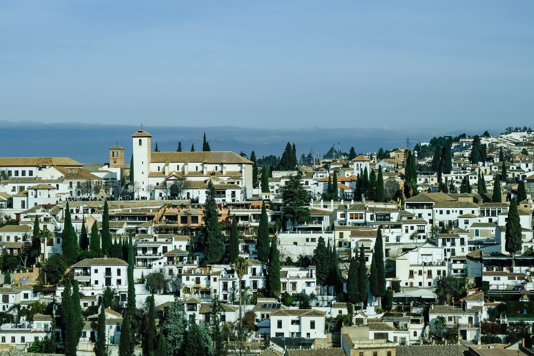 Granada's old town seen from Alhambra