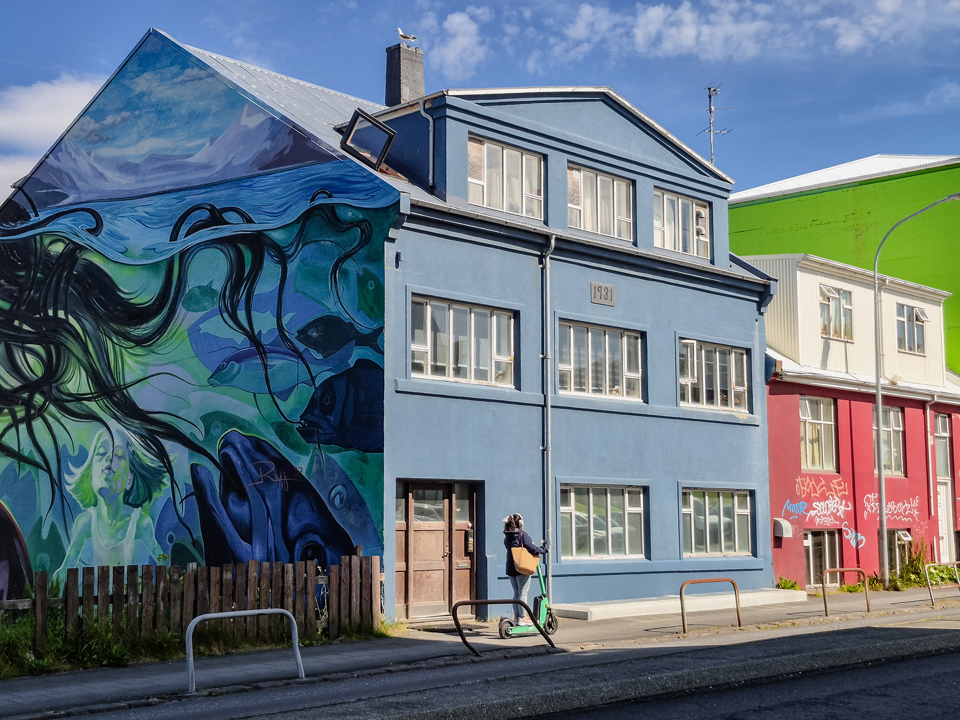 Ocean girl in Reykjavik, Iceland