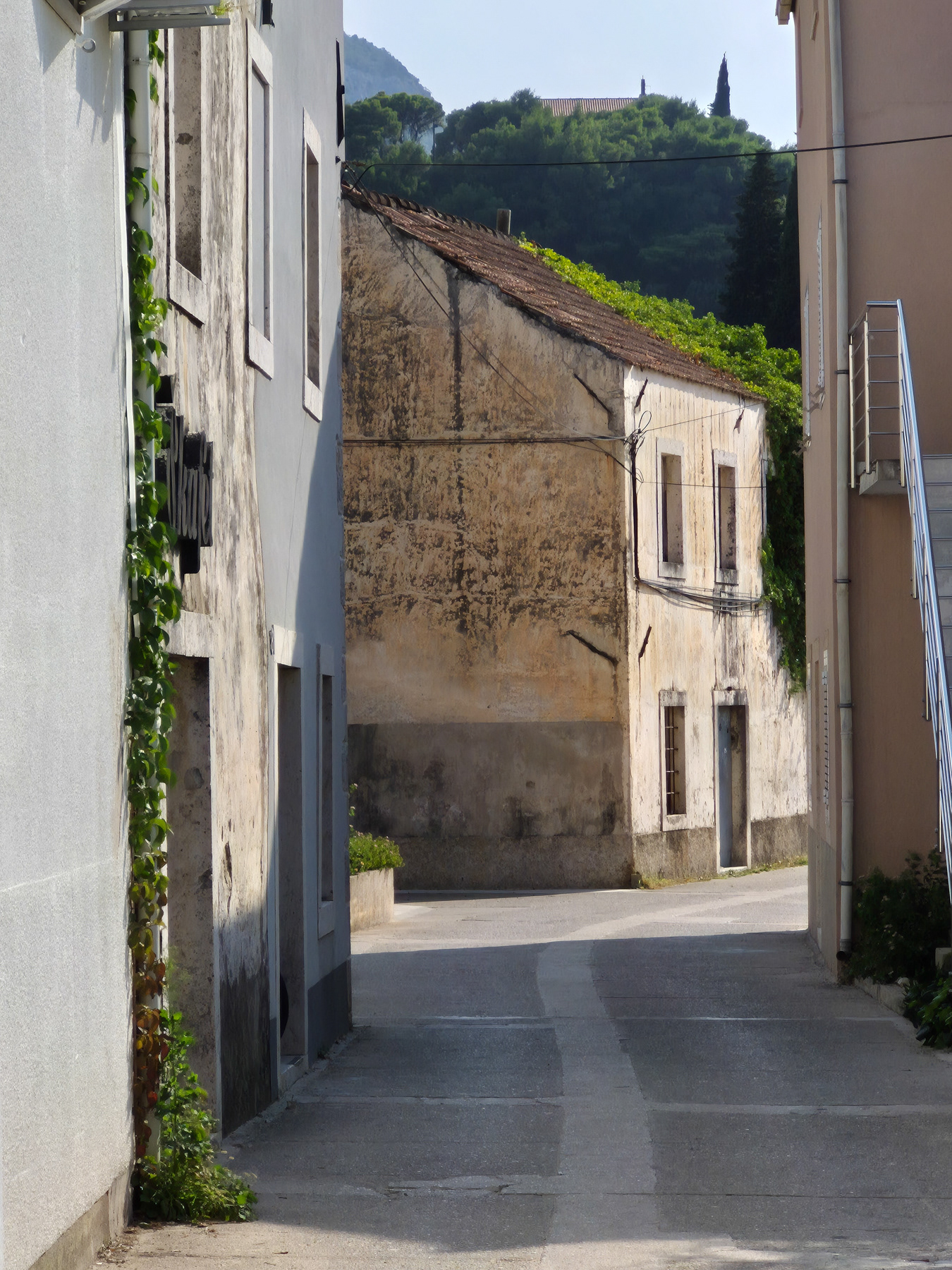 Empty village streets.