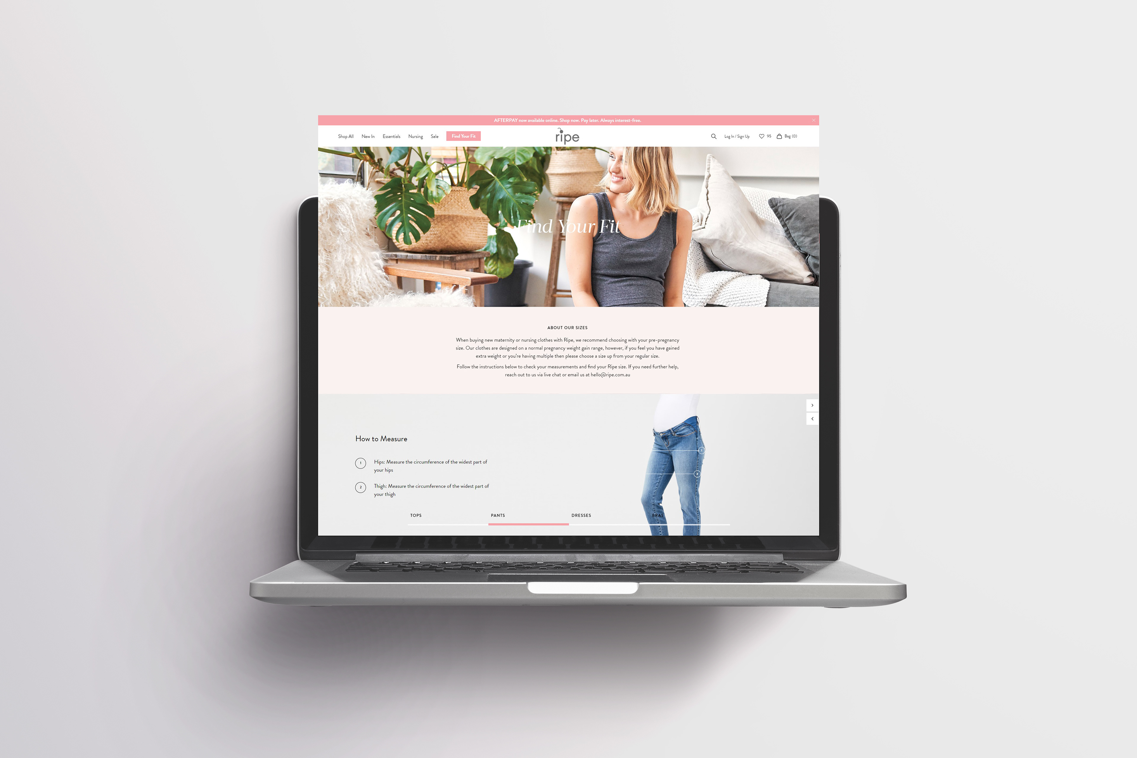Ripe Maternity website design