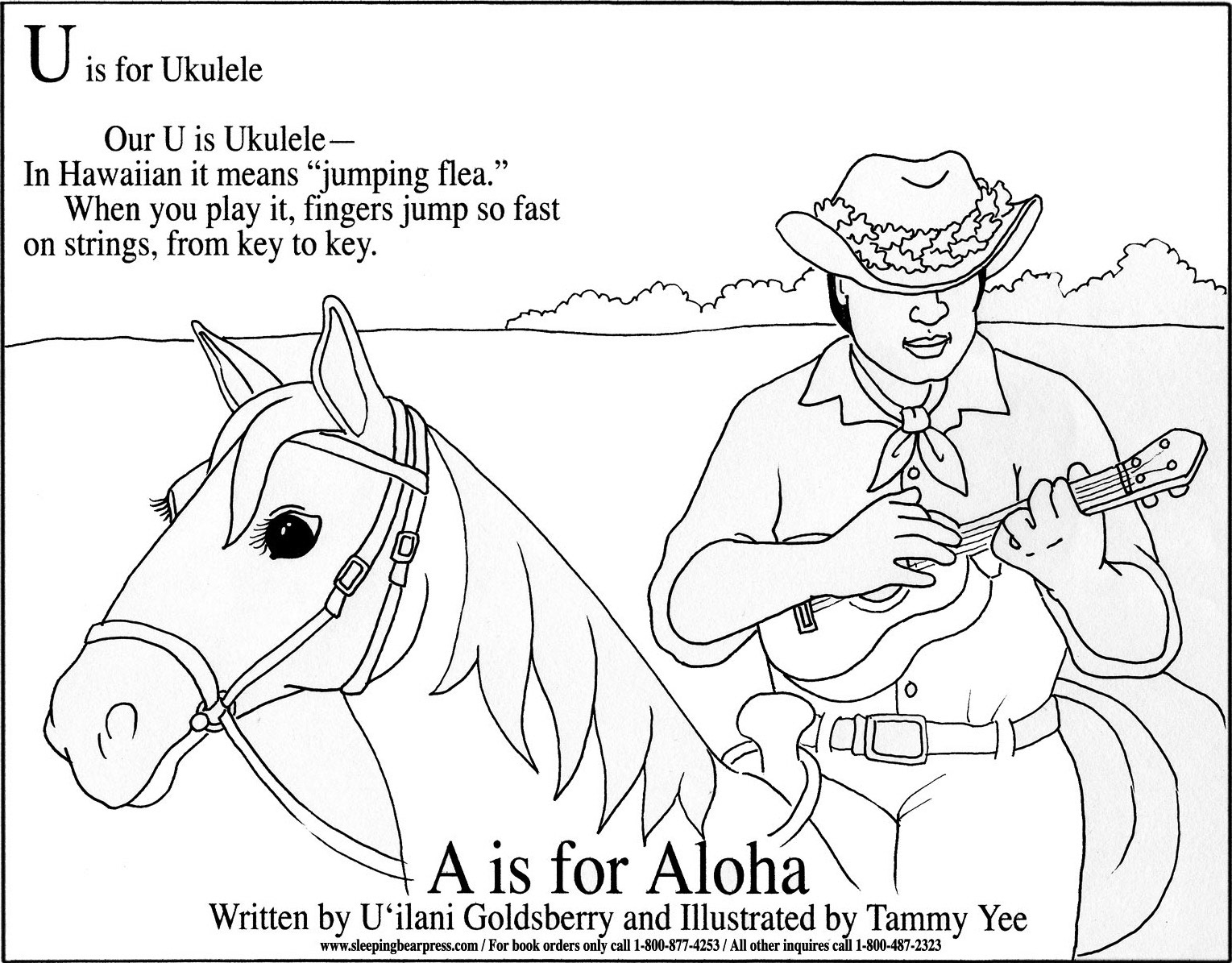 "A is for Aloha" Coloring