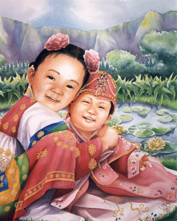 "Best Friends" Watercolor