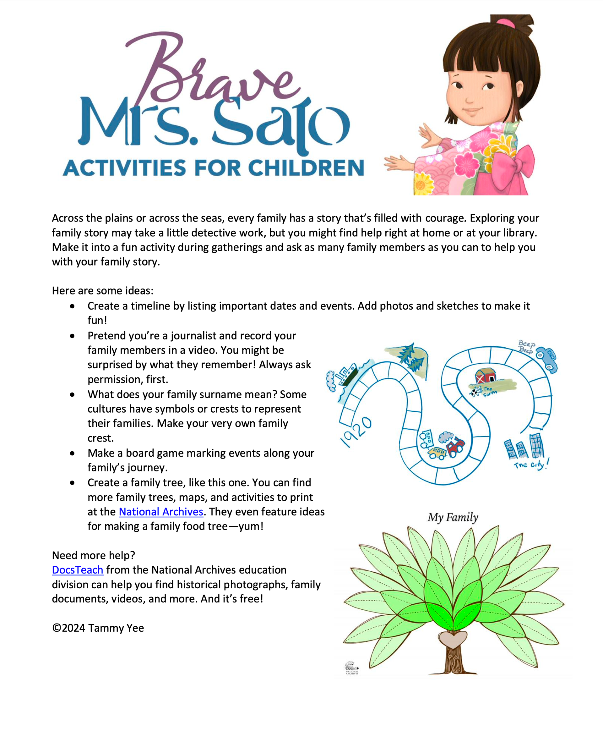 Brave Mrs. Sato Activity Guide