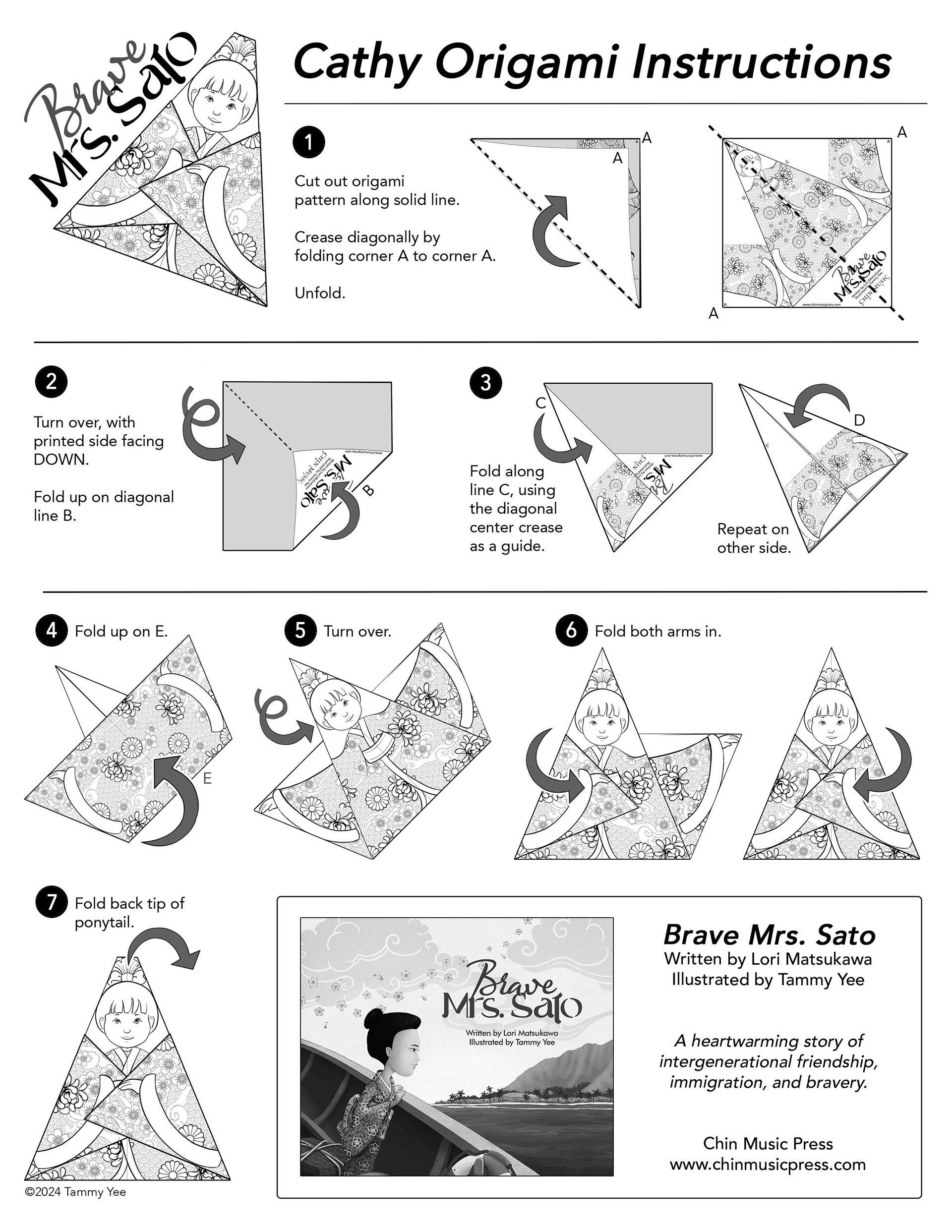 Brave Mrs. Sato Origami Instructions