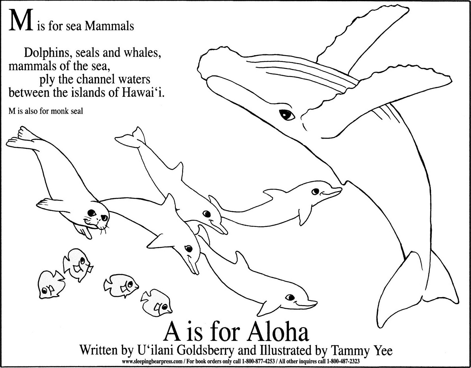 "A is for Aloha" Coloring