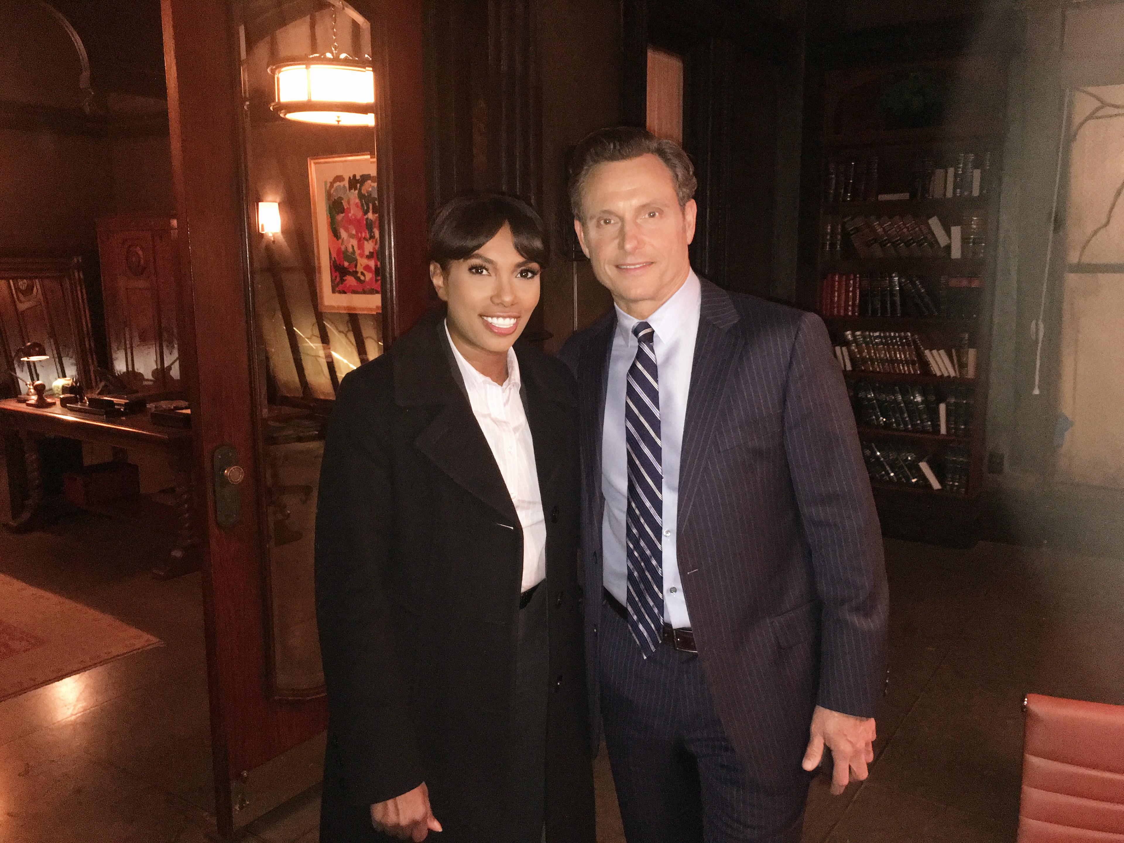 With Tony Goldwyn on the set of "Scandal"