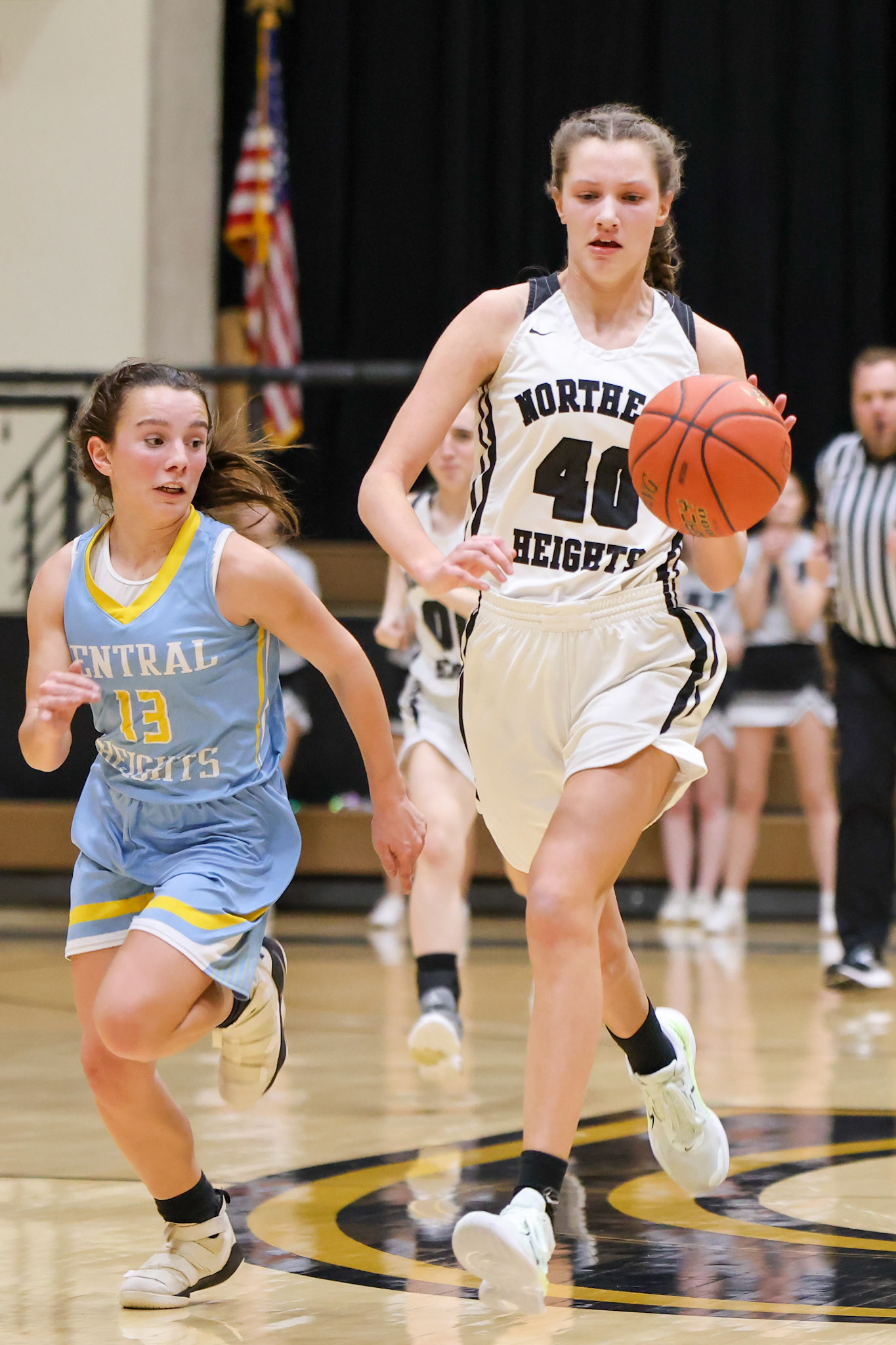 Northern Heights vs Central Heights High School Girls Game. Flint Hills Shoot Out 2023