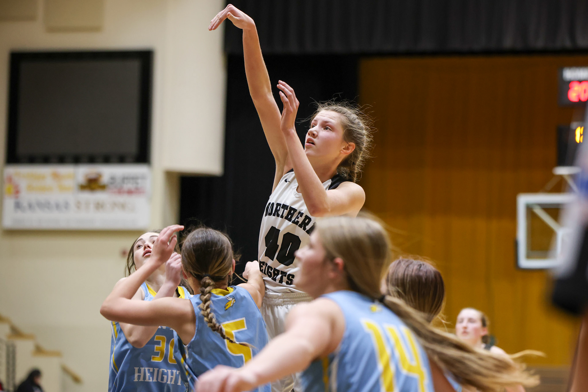 Northern Heights vs Central Heights High School Girls Game. Flint Hills Shoot Out 2023