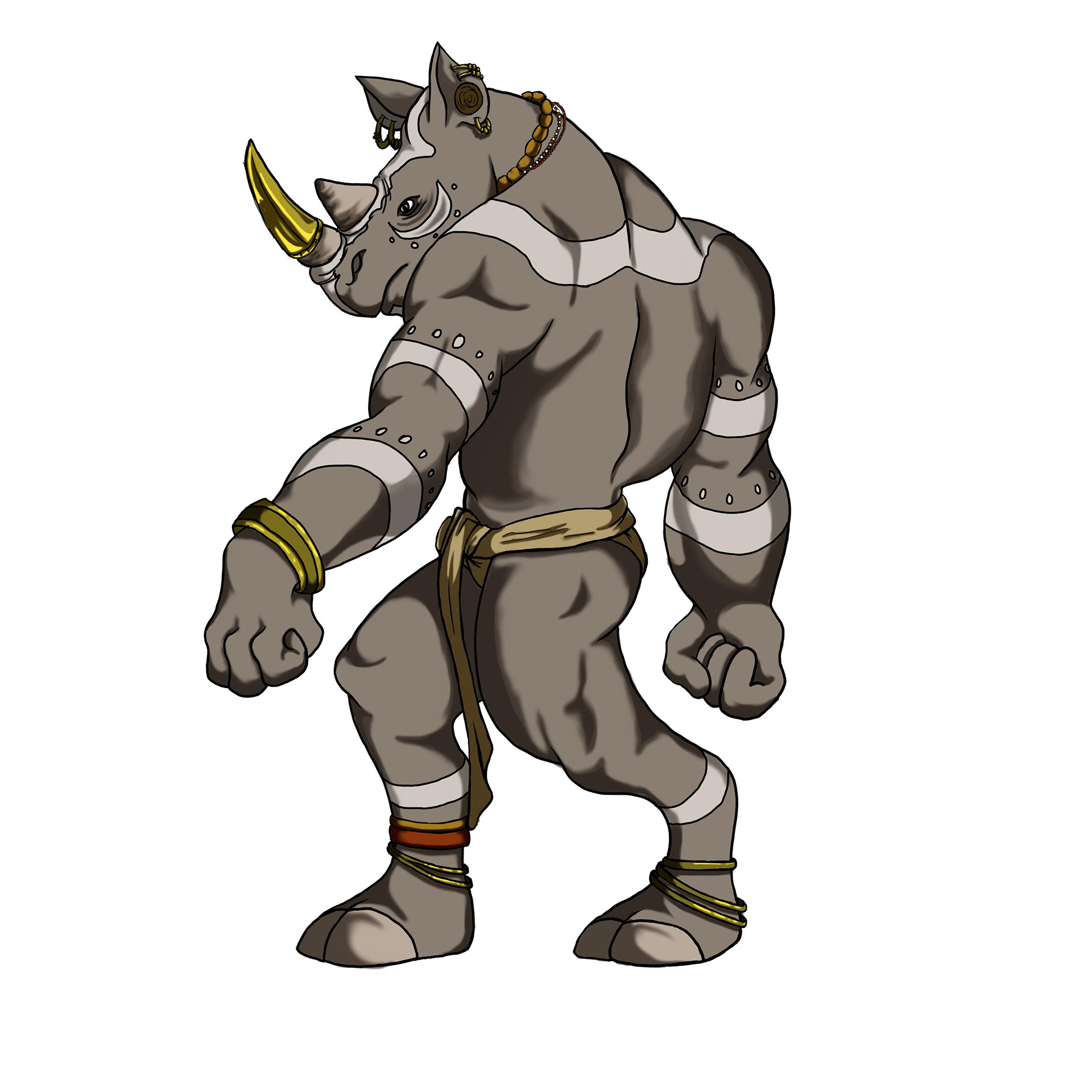 "Rino Warrior" - Digital Painting