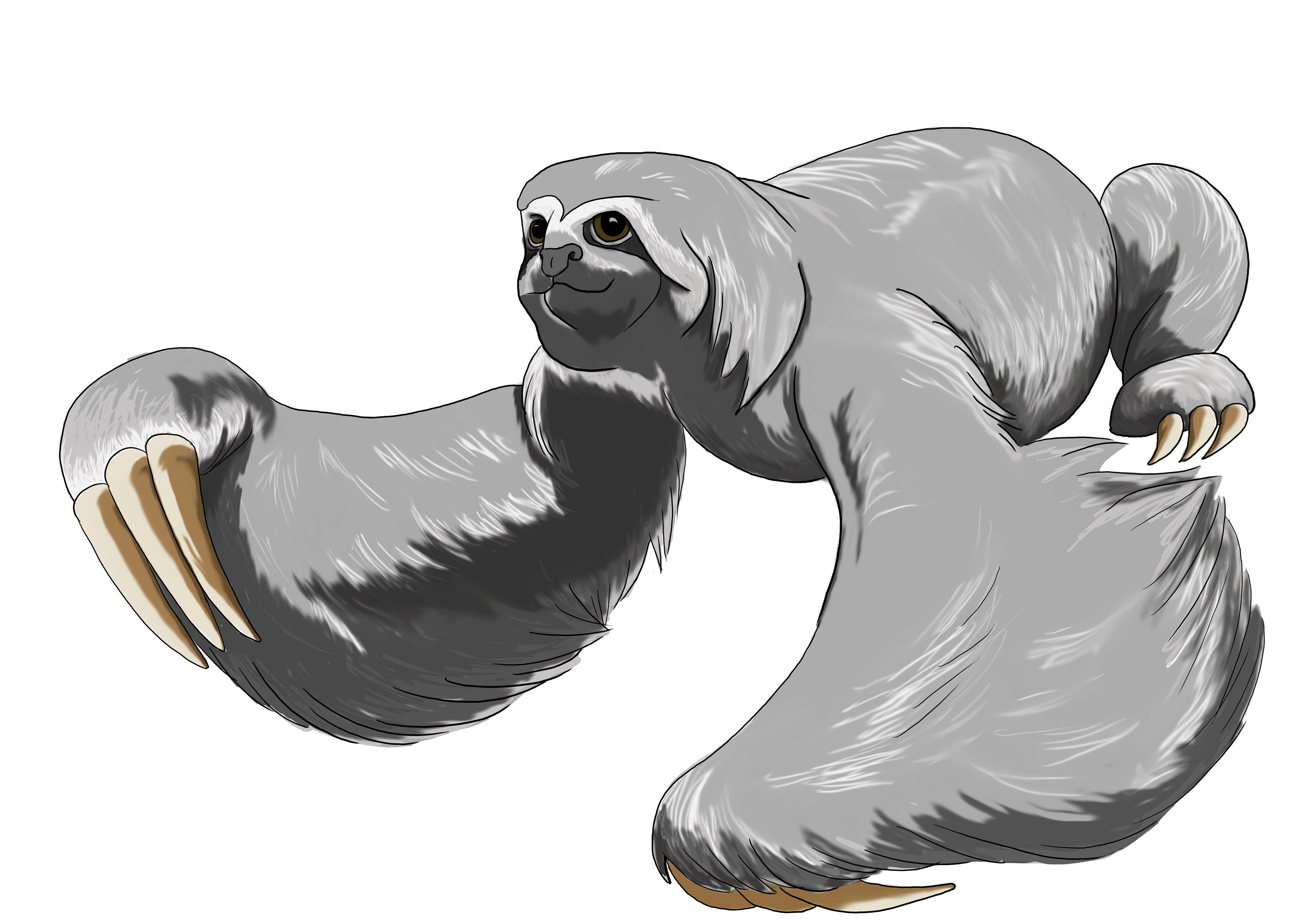 "Sloth" - Digital Painting Study