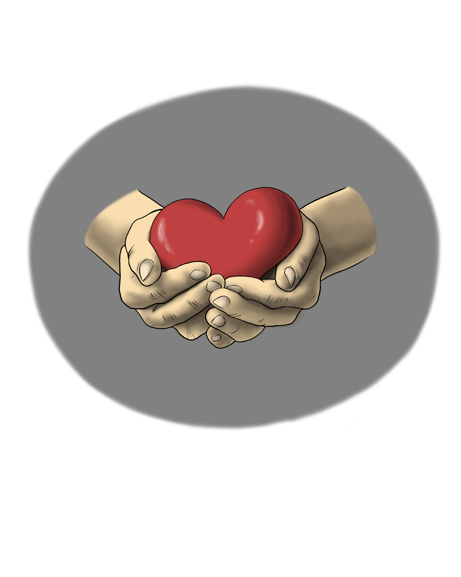 Holding heart