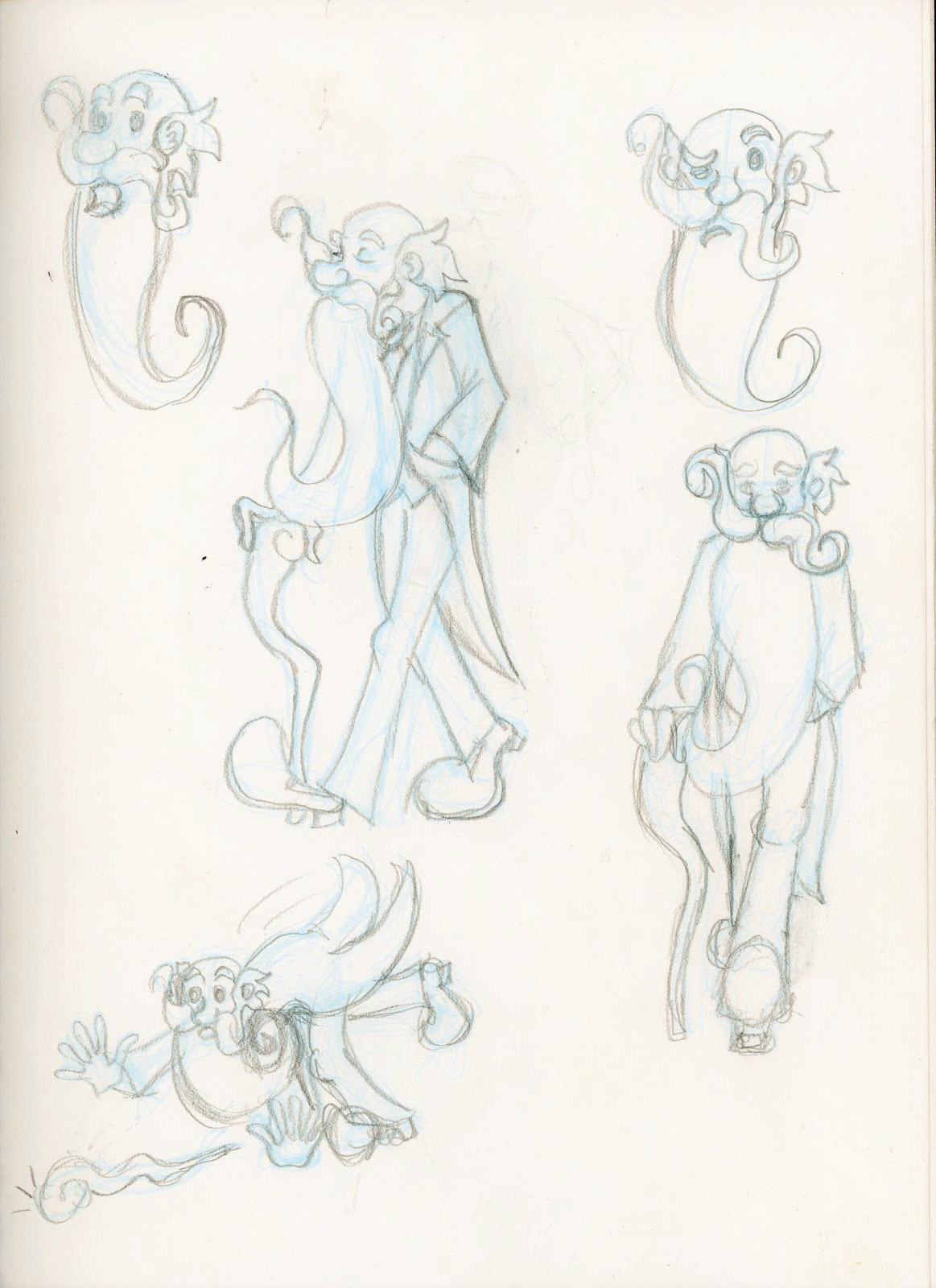 "The Clock Keeper" - sketches