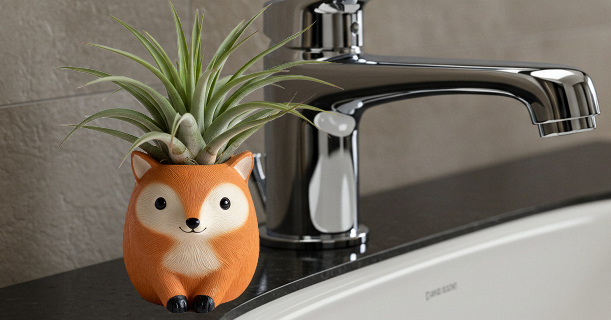 Utilized AI + Photoshop to create fake air plant image ad as if showcasing on amazon