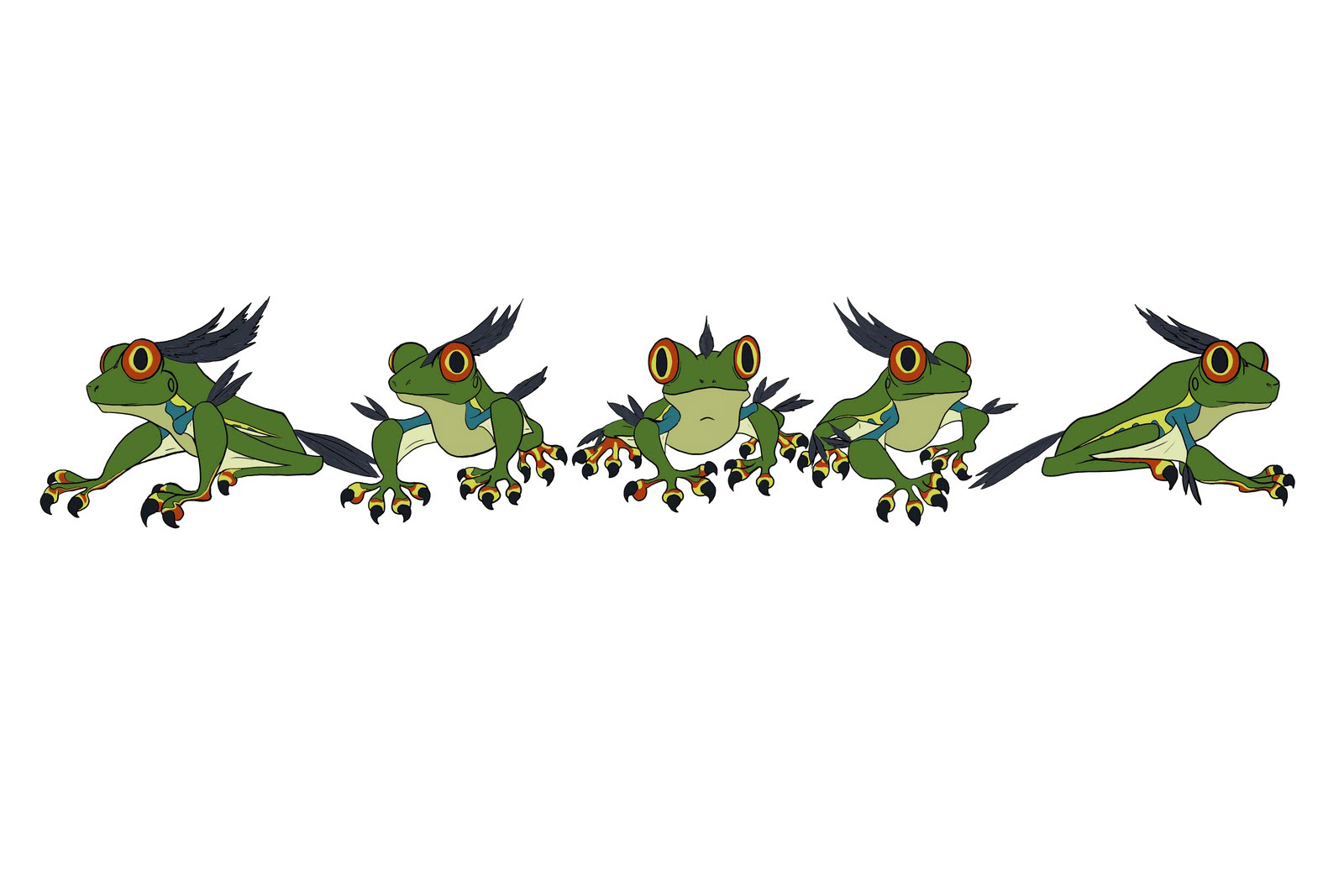 "Flying Frog Creature" - Turnarounds