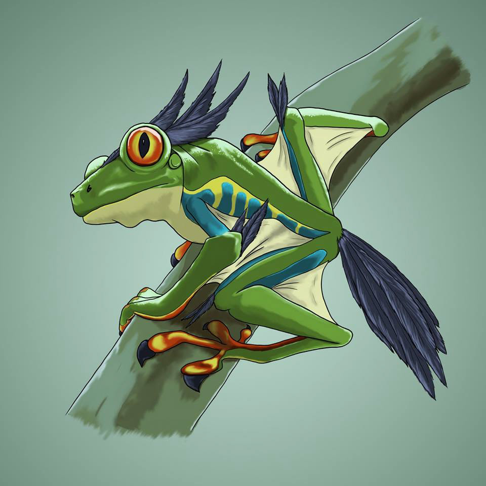 "Flying Frog Creature" - Digital Painting