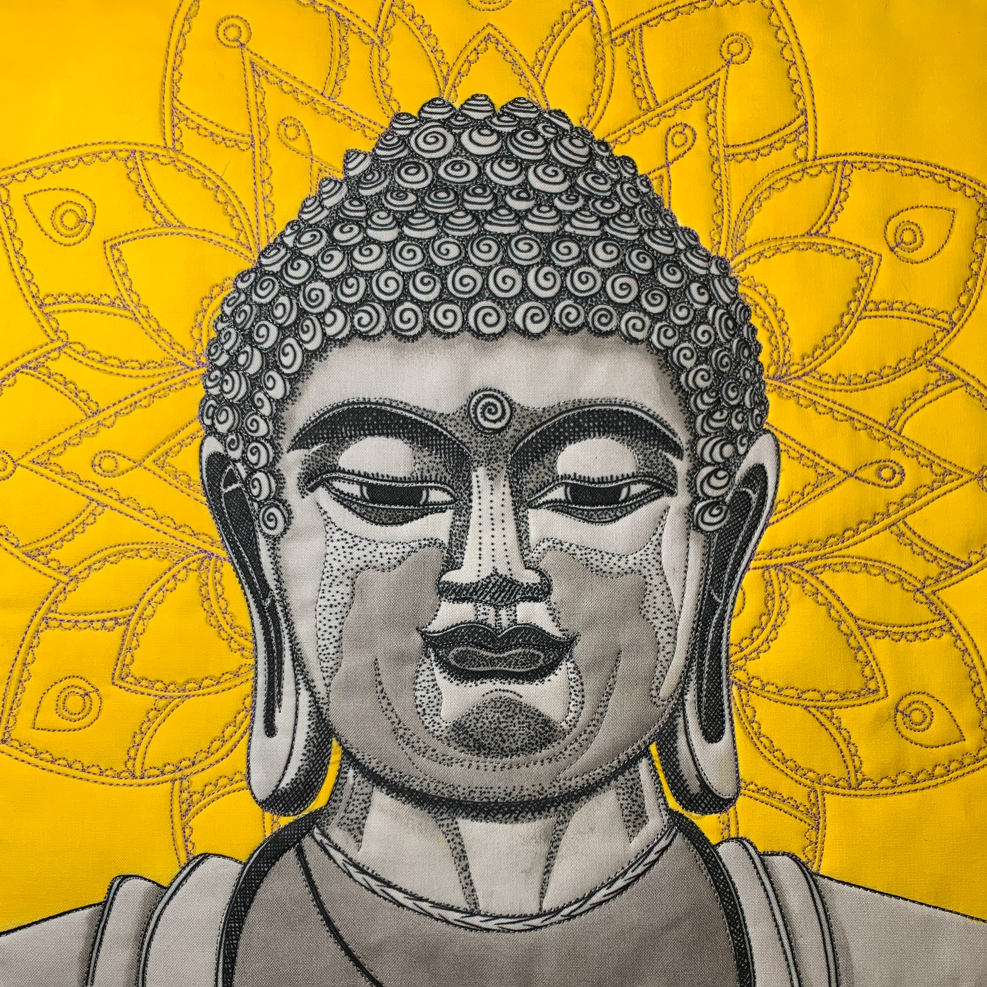Stone Buddha on Mustard