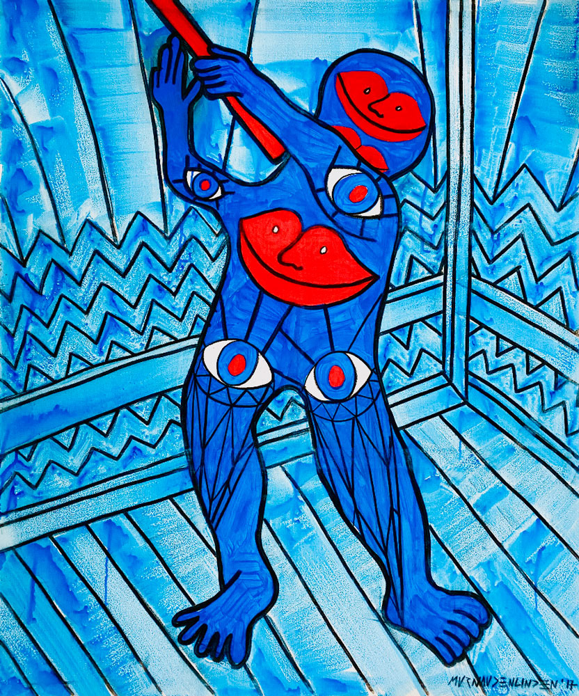 Not So Out Of The Blue IV (acrylics on canvas, 100x120cm)