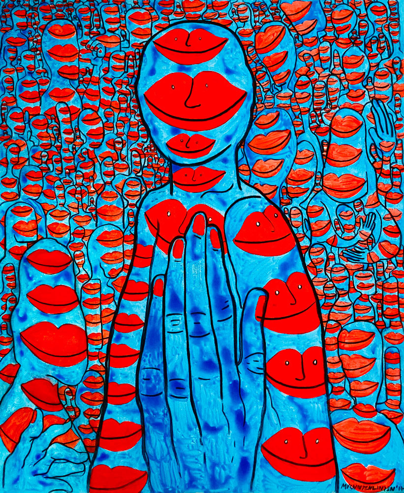 Not So Out Of The Blue VI (acrylics on canvas, 100x120cm)