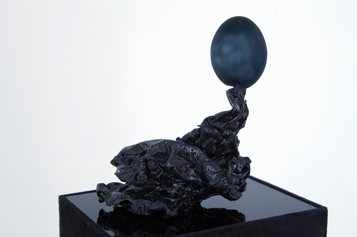 This way round (Meant the Other way), MDF, velvet, acrylic sheet, wax, paint, glue, casters, 143 x 36.5 x 33.5cm