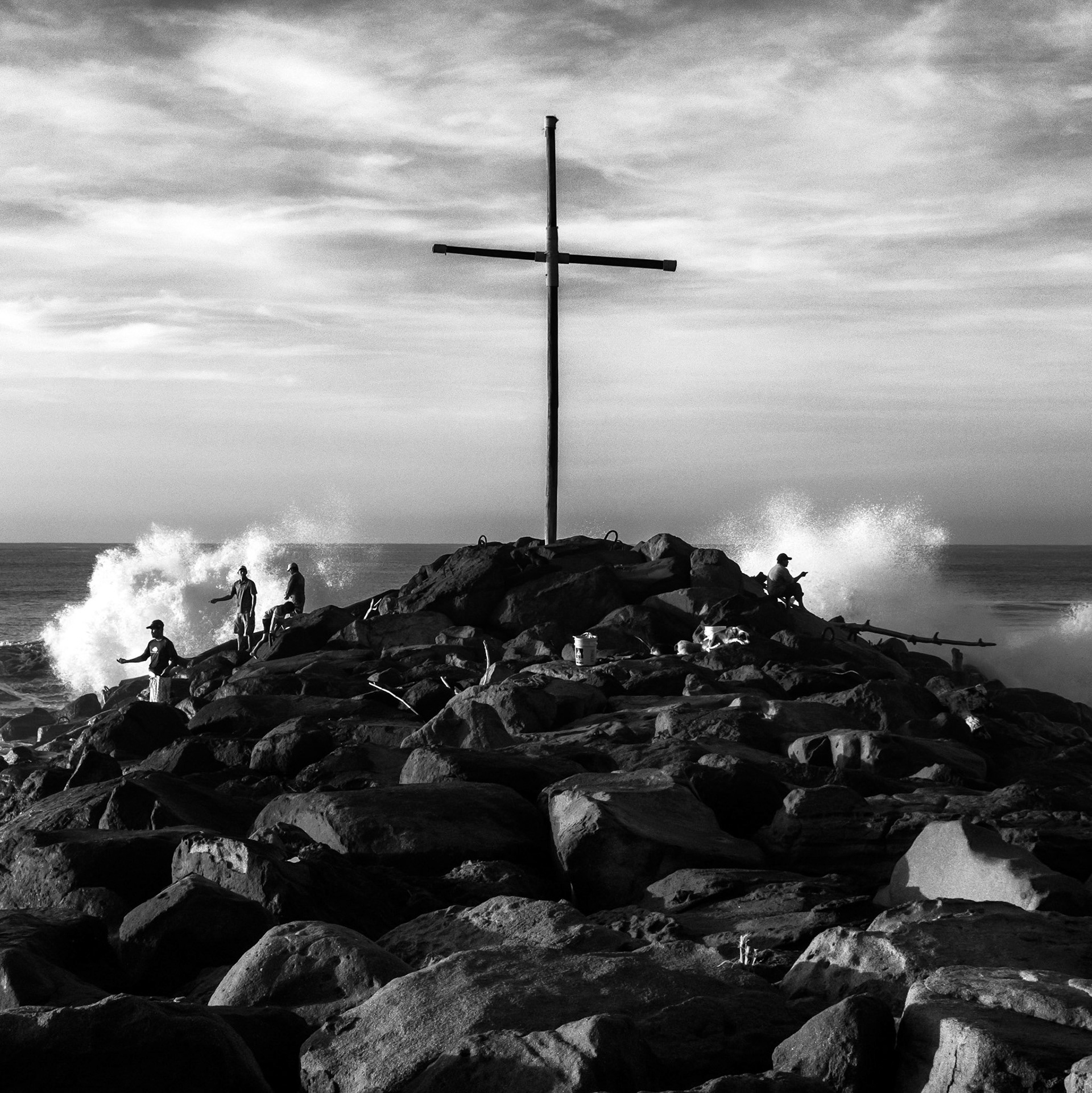 Fishing at the cross