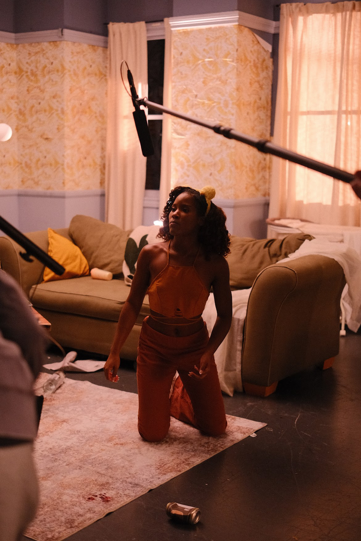 Marie Wilde on set for 'Winnie La Pooh'