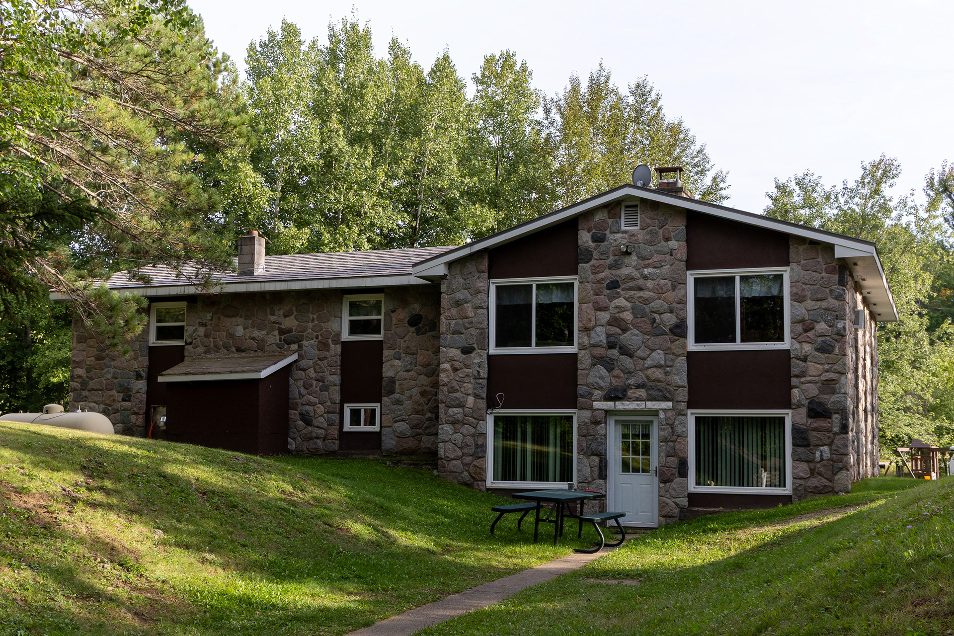 The back side of the Rock House
