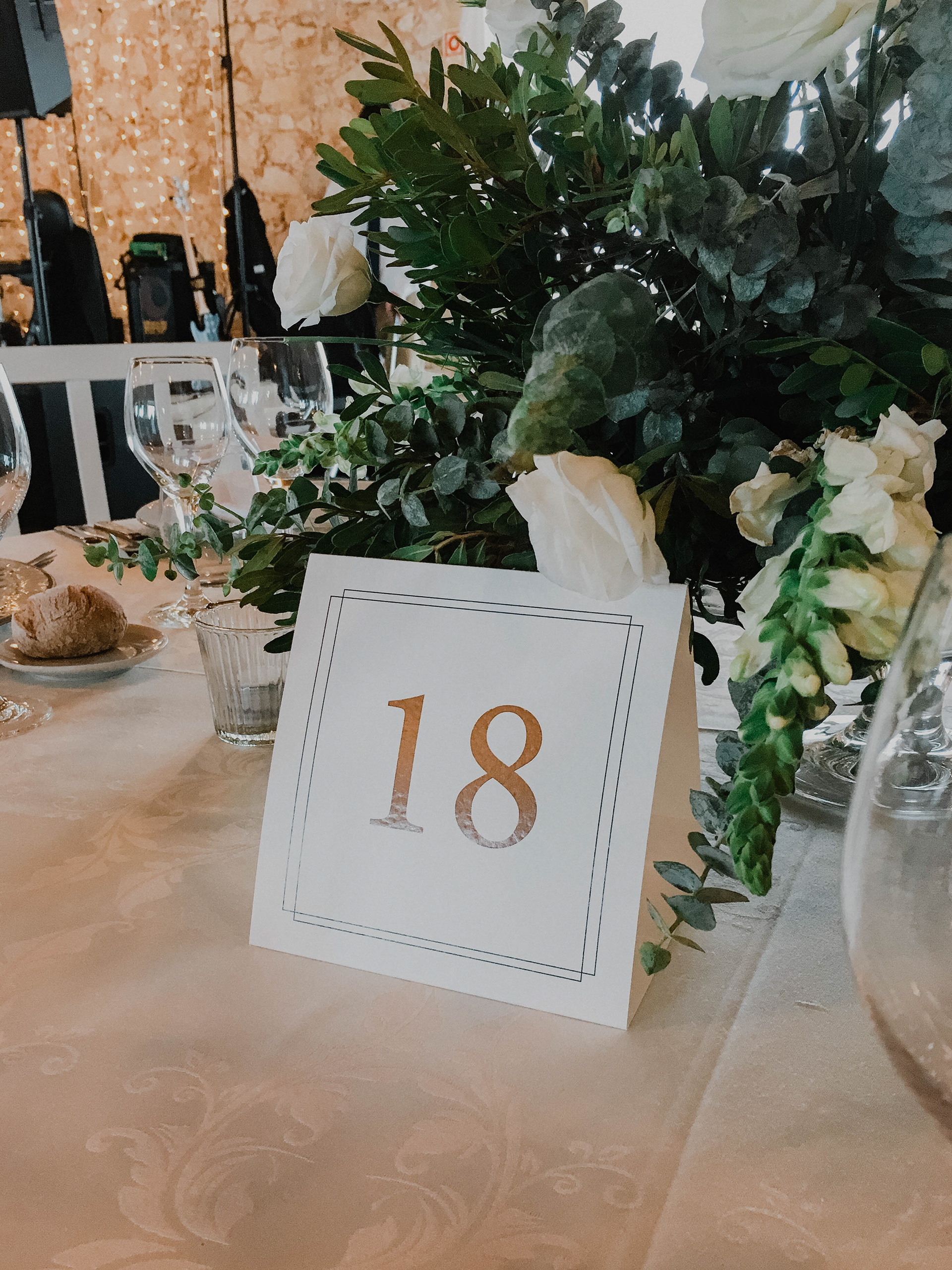 Table card number