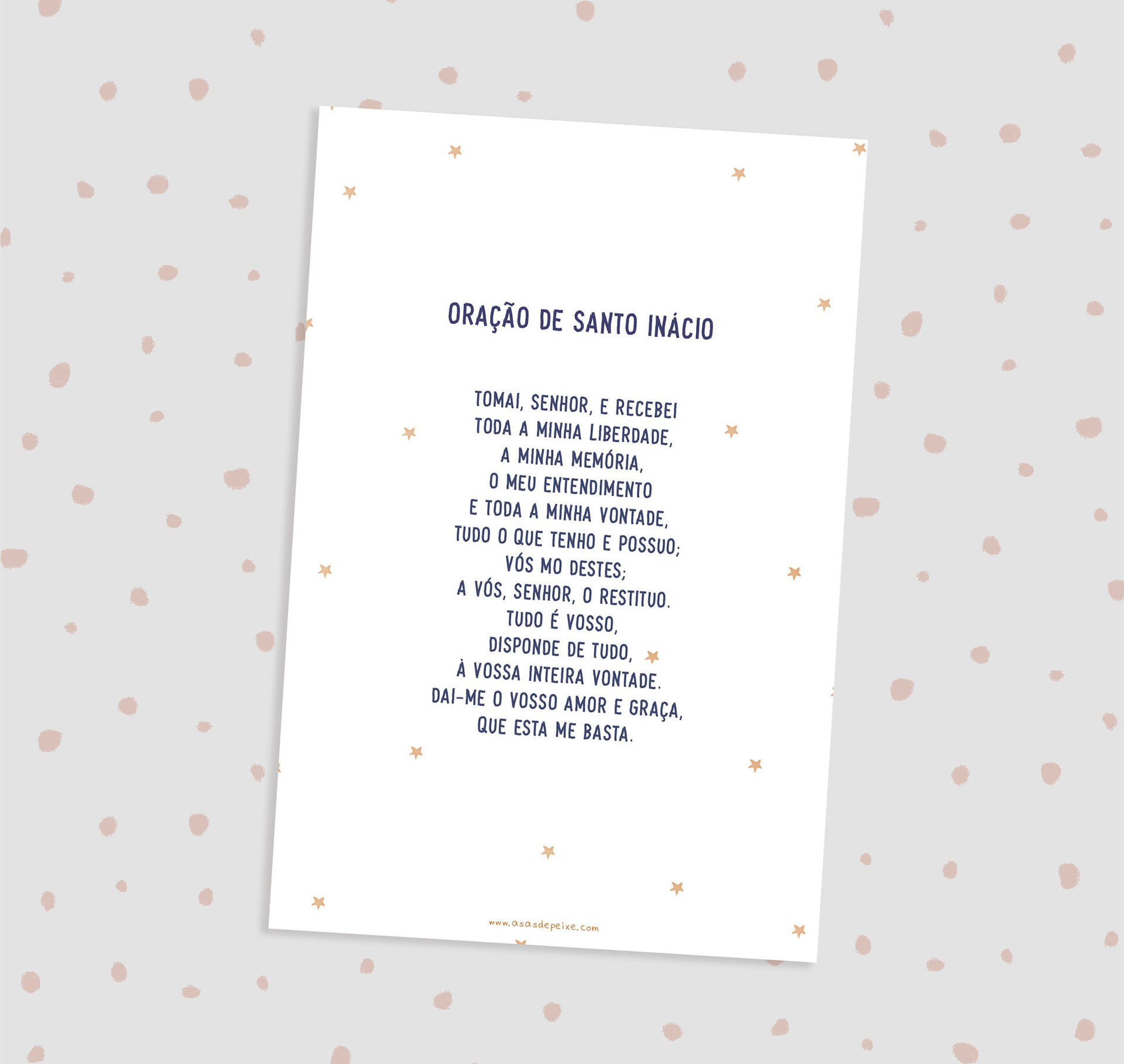 Postal que acompanha a oração de Santo Inácio (10x15cm)