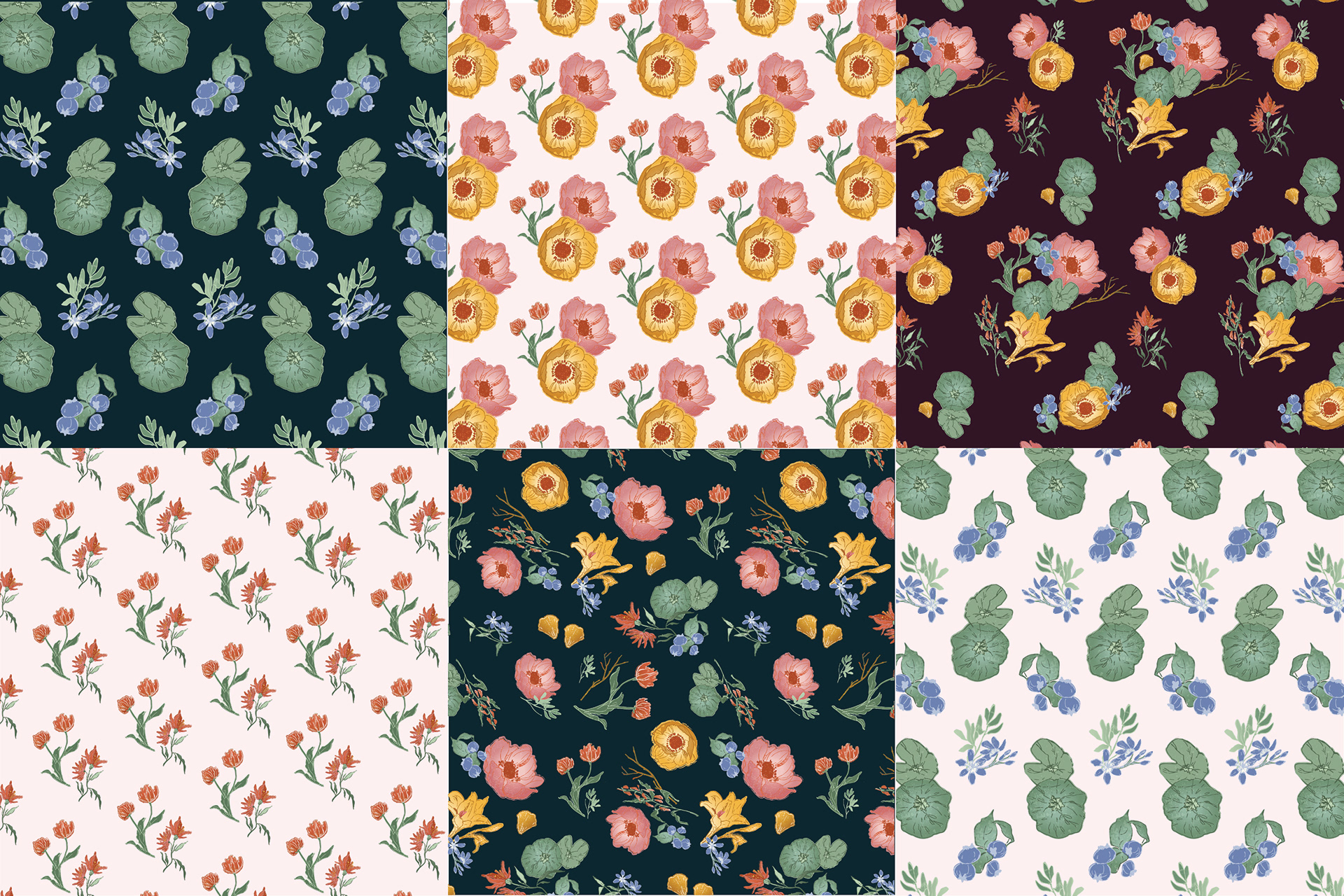 Vector botanical patterns