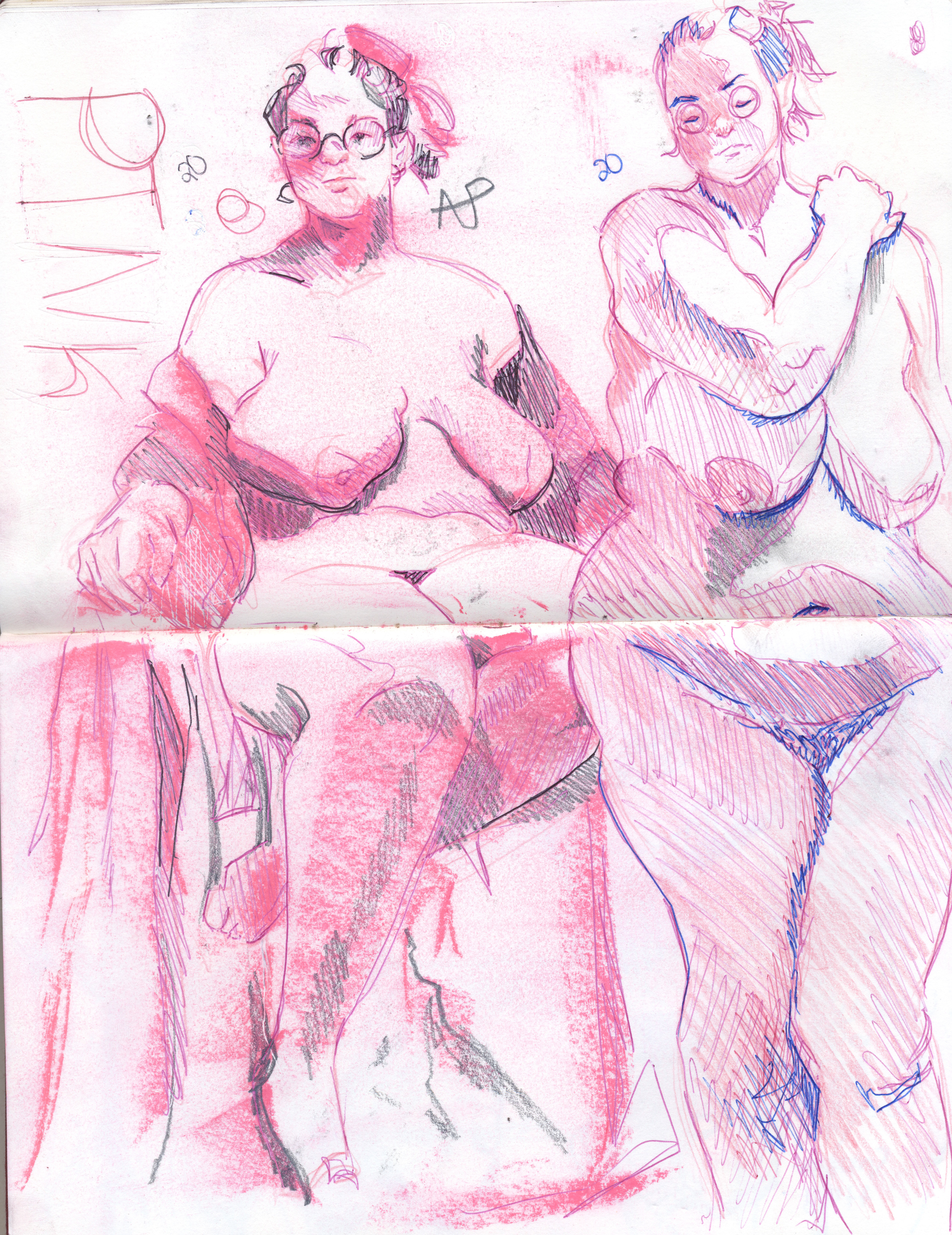 Drawing from live model