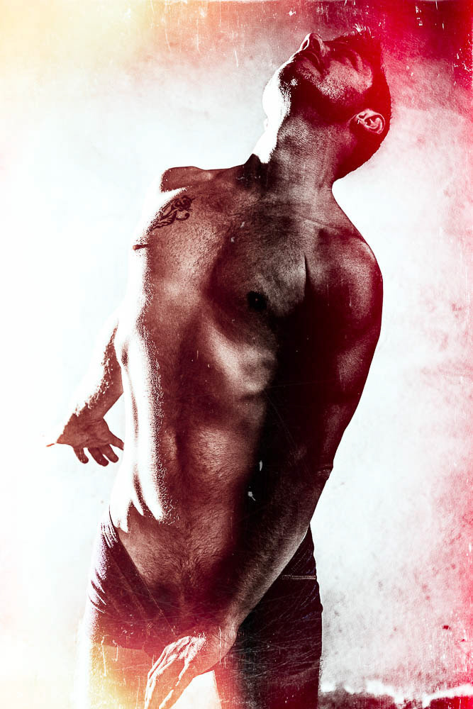 colorful screaming man