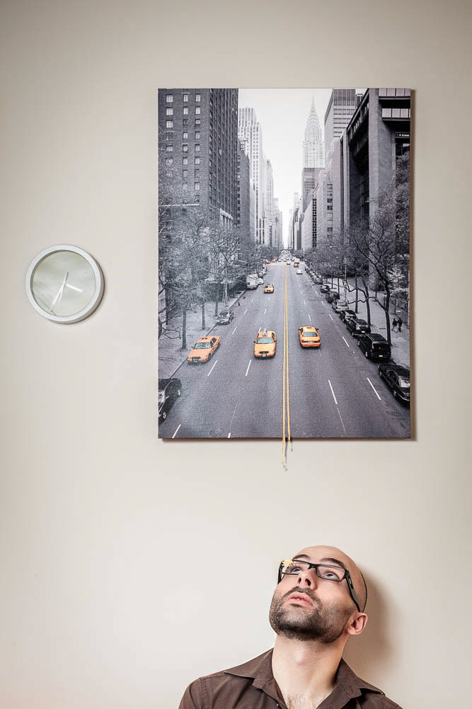 man under a new york picture