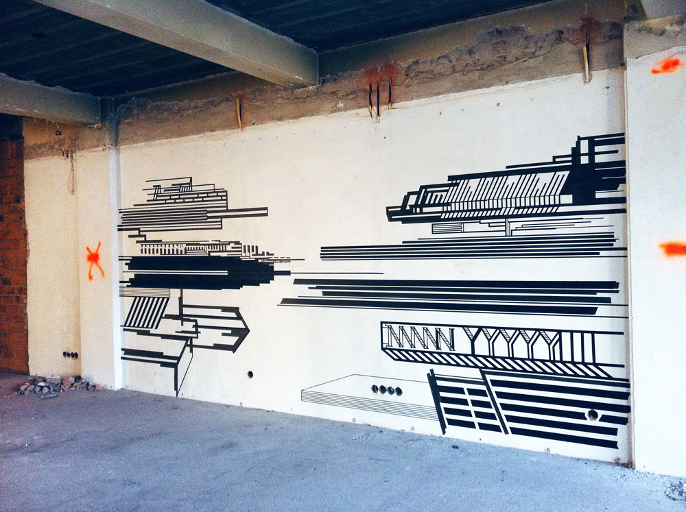 TAPE ART created by TAPE OVER // international tape art crew - WALL DESIGN  // meinestadt.de