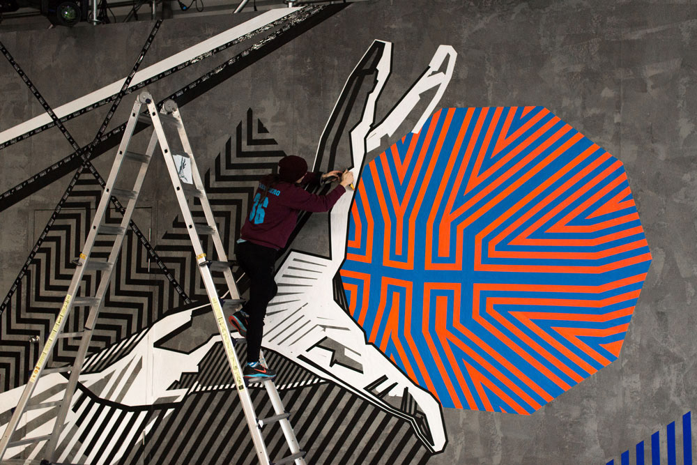 TAPE ART created by TAPE OVER // international tape art crew - TAPEART  DESIGN for NIKE